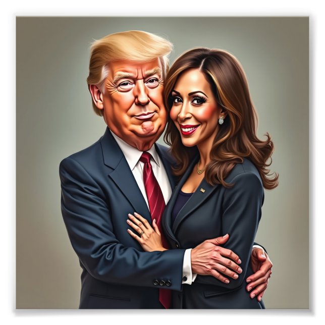 Donald Trump Kamala harris  Photo Print (Front)