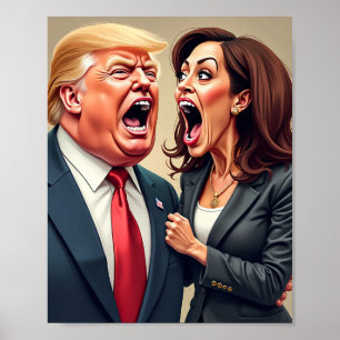 Donald Trump Kamala harris Poster