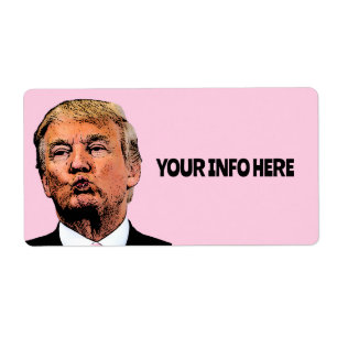 DONALD TRUMP KISS BIG SHIPPING LABELS