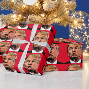 DONALD TRUMP KISS CHRISTMAS WRAPPING PAPER