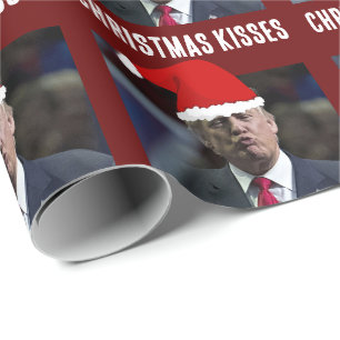 DONALD TRUMP KISS CHRISTMAS WRAPPING PAPER