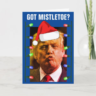 DONALD TRUMP KISS FUNNY CHRISTMAS CARDS