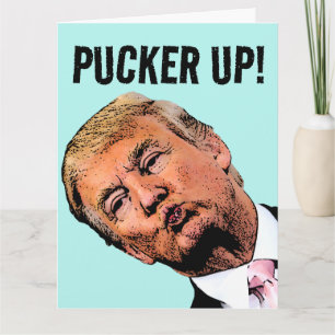 DONALD TRUMP KISS GIANT BIRTHDAY CARDS