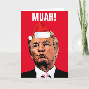 DONALD TRUMP KISS "MUAH!" CHRISTMAS CARDS