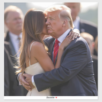 Donald Trump kisses Melania Trump