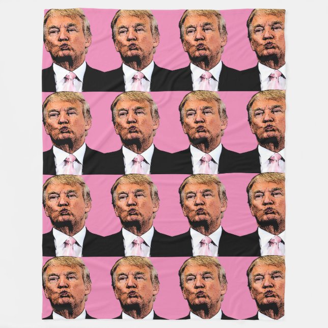 DONALD TRUMP LARGE FLEECE BLANKET (Front)
