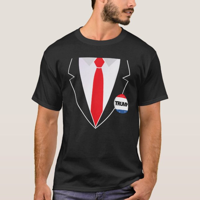 Donald Trump Lazy Suit Halloween Costume T Shirt (Front)
