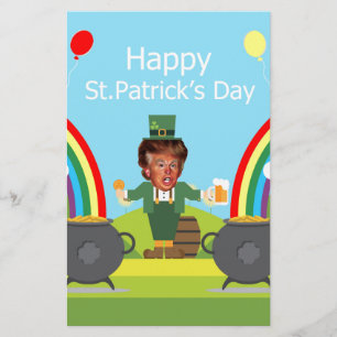 donald trump leprechaun stationery