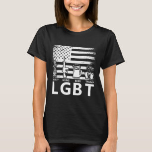 Donald Trump Lgbt Liberty Guns Beer T-Shirt