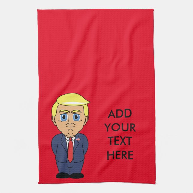 Donald Trump Looking Smug Tea Towel (Vertical)