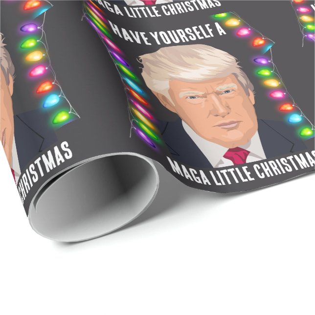  DONALD TRUMP MAGA LITTLE Christmas wrapping paper (Roll Corner)