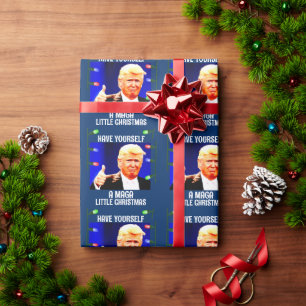  DONALD TRUMP MAGA LITTLE Christmas WRAPPING PAPER