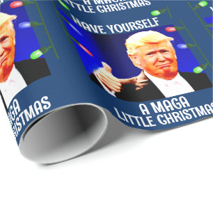  DONALD TRUMP MAGA LITTLE Christmas WRAPPING PAPER