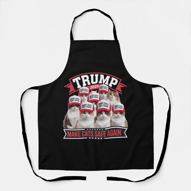 Donald Trump Make Cats Safe Again 2024 Debate  Apron (Front)
