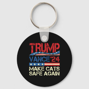 Donald Trump Make Cats Safe Again 2024 Debate Funn Key Ring