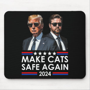 Donald Trump Make Cats Safe Again 2024 Debate Funn Mouse Pad