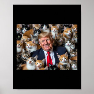 Donald Trump Make Cats Safe Again 2024 Debate Funn Poster