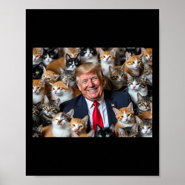 Donald Trump Make Cats Safe Again 2024 Debate Funn Poster (Front)