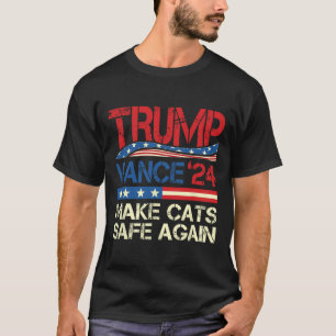 Donald Trump Make Cats Safe Again 2024 Debate Funn T-Shirt