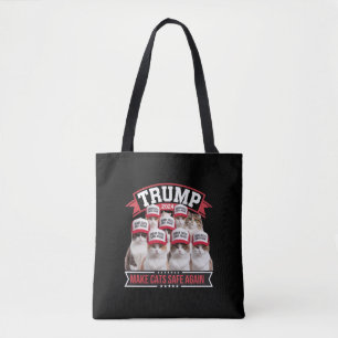 Donald Trump Make Cats Safe Again 2024 Debate  Tote Bag