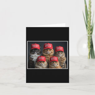 Donald Trump Make Cats Safe Again Red Hat 2024 Deb Card