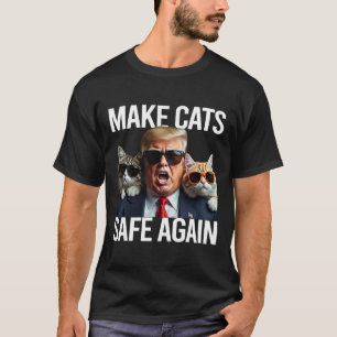 Donald Trump Make Cats Safe Again Red Hat 2024 Deb T-Shirt
