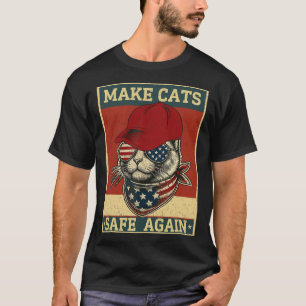 Donald Trump Make Cats Safe Again Red Hat 2024 Deb T-Shirt