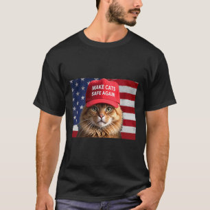 Donald Trump Make Cats Safe Again Red Hat 2024 Deb T-Shirt