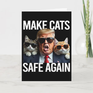 Donald Trump Make Cats Safe Again Red Hat 2024 Det Card
