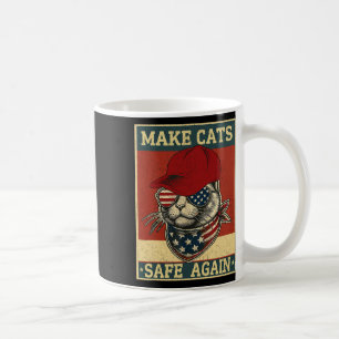 Donald Trump Make Cats Safe Again Red Hat 2024 Det Coffee Mug