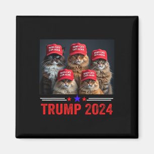 Donald Trump Make Cats Safe Again Red Hat 2024 Det Magnet