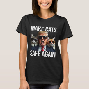 Donald Trump Make Cats Safe Again Red Hat 2024 Det T-Shirt