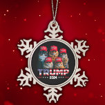 Donald Trump Make Cats Safe Again Red Hat 2024 Snowflake Pewter Christmas Ornament<br><div class="desc">Donald Trump Make Cats Safe Again Red Hat 2024</div>