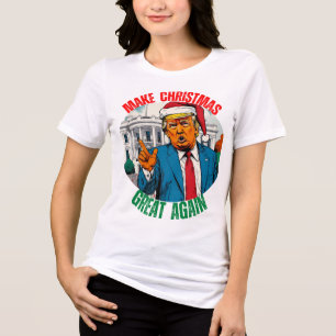 DONALD TRUMP - MAKE CHRISTMAS GREAT AGAIN Tri-Blend SHIRT