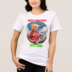 DONALD TRUMP - MAKE CHRISTMAS GREAT AGAIN Tri-Blend SHIRT