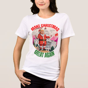 DONALD TRUMP - MAKE CHRISTMAS GREAT AGAIN Tri-Blend SHIRT