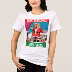 DONALD TRUMP - MAKE CHRISTMAS GREAT AGAIN Tri-Blend SHIRT