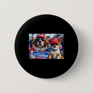 Donald Trump Make Dogs Safe Again Red Hat 2024 Deb 6 Cm Round Badge