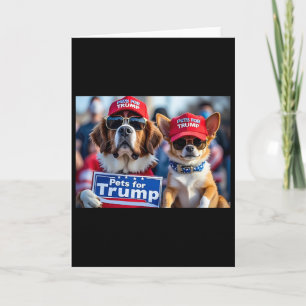 Donald Trump Make Dogs Safe Again Red Hat 2024 Det Card