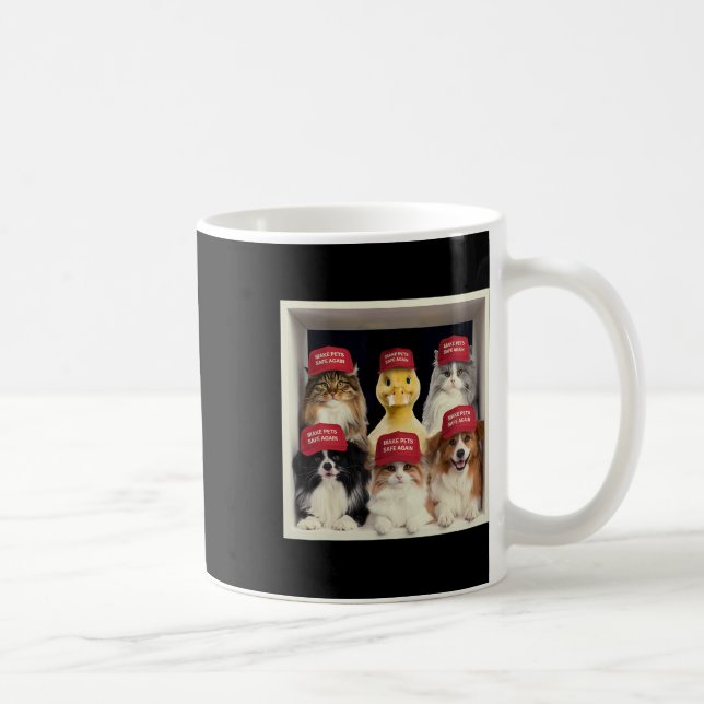 Donald Trump Make Pets Safe Again Red Hat 2024 Deb Coffee Mug (Right)