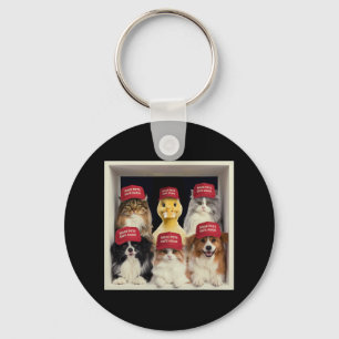 Donald Trump Make Pets Safe Again Red Hat 2024 Deb Key Ring