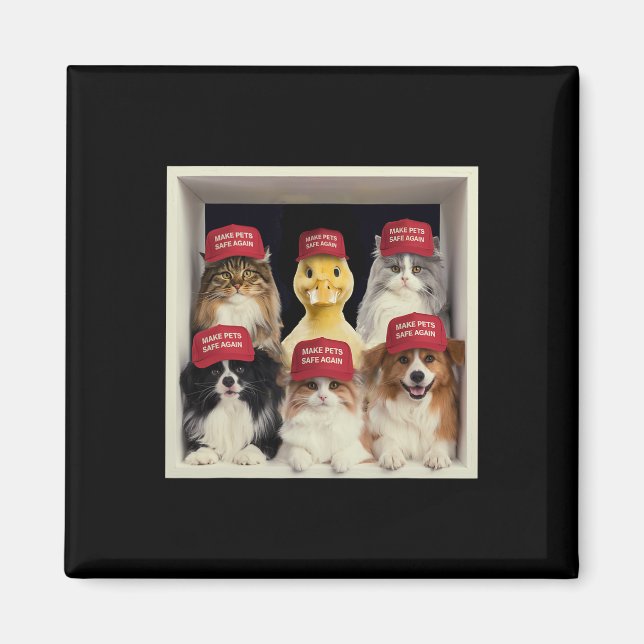 Donald Trump Make Pets Safe Again Red Hat 2024 Deb Magnet (Front)