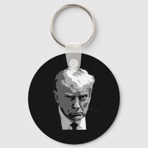 Donald Trump Mean Mug Shot  Key Ring