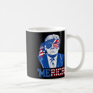 Donald Trump Merica Trump Sungl Us Flag 4th Of Jul Coffee Mug