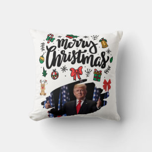 Donald Trump Merry Christmas Cushion