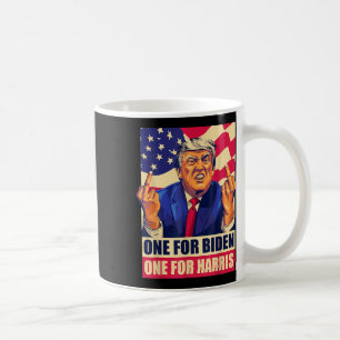 Donald Trump Middle Finger Biden Harris America Re Coffee Mug