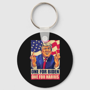 Donald Trump Middle Finger Biden Harris America Re Key Ring