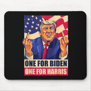 Donald Trump Middle Finger Biden Harris America Re Mouse Pad
