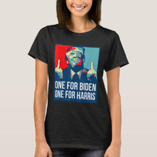 Donald Trump Middle Finger Biden Harris America Re T-Shirt