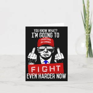 Donald Trump Middle Finger Flipping Off Pro Republ Card